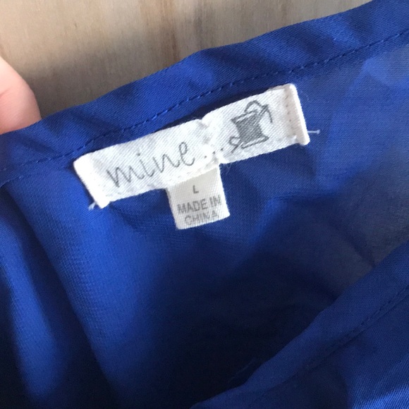 Royal Blue Ruffle Top - Picture 3 of 3